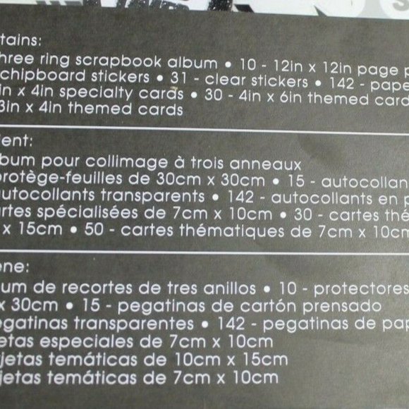 MambiKit Pocket Pages Me and my Big Ideas 12x12 Scrapbook Kit Black and White - Picture 3 of 3